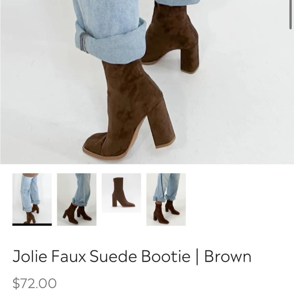 Jolie faux suede shop talulah Madi Nelson bought for 80 brand new in box